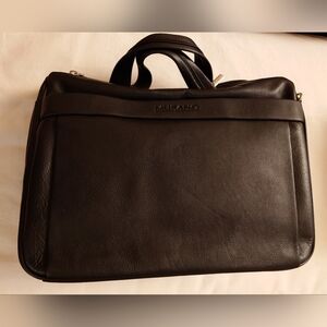 Black Leather Portfolio Bag